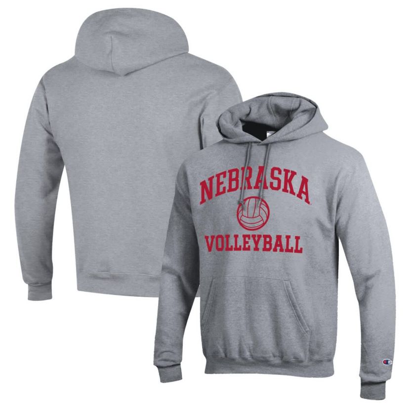 NCAA Nebraska Huskers Volleyball Icon Powerblend Pullover Hoodie