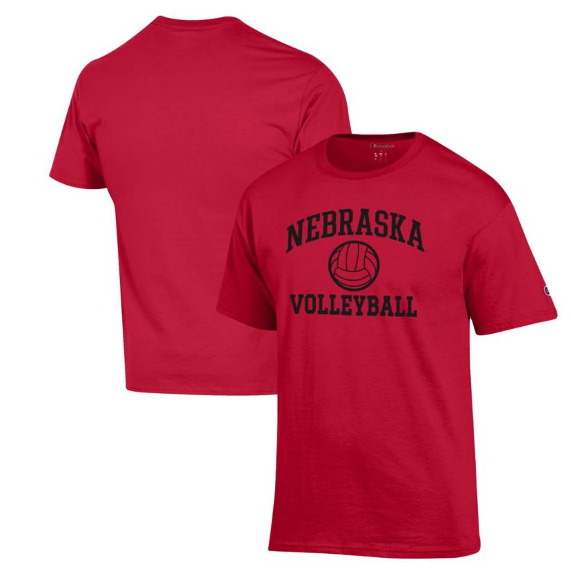 NCAA Nebraska Huskers Volleyball Icon Powerblend T-Shirt