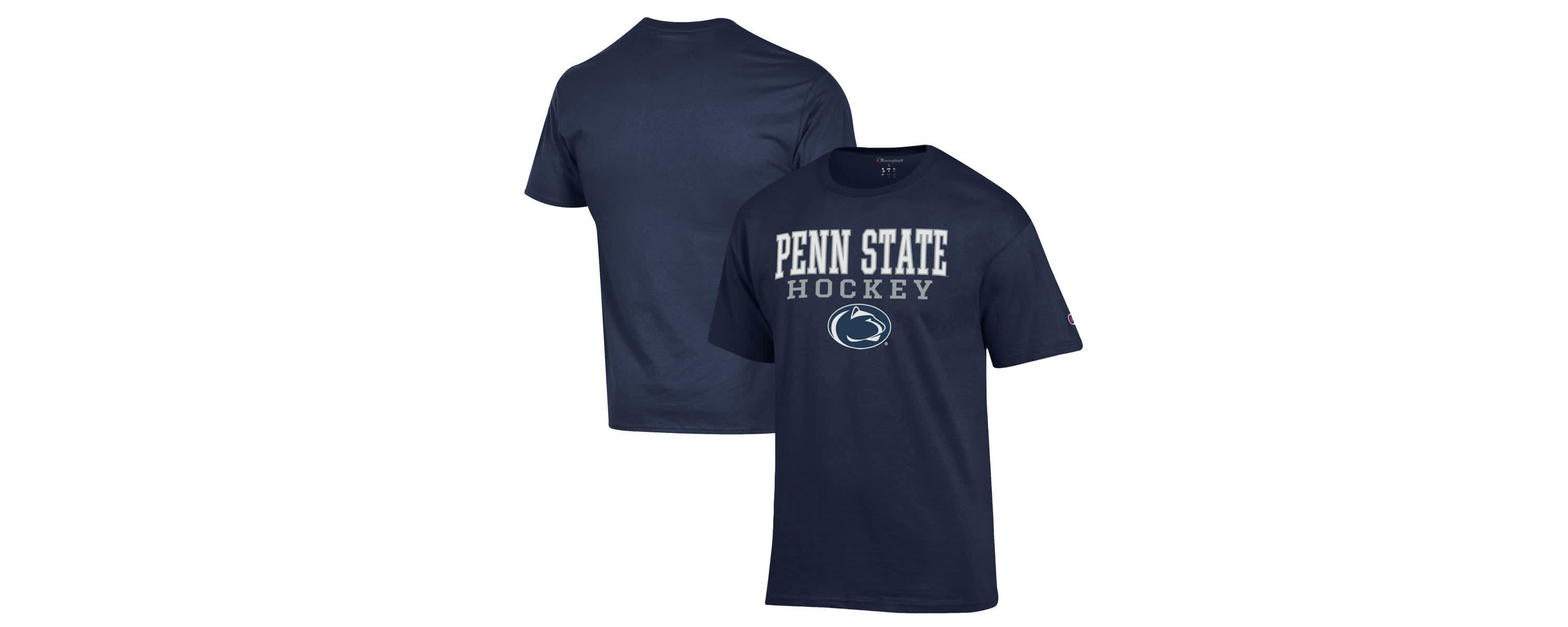 NCAA Penn State Nittany Lions Stack Logo Hockey Powerblend T-Shirt