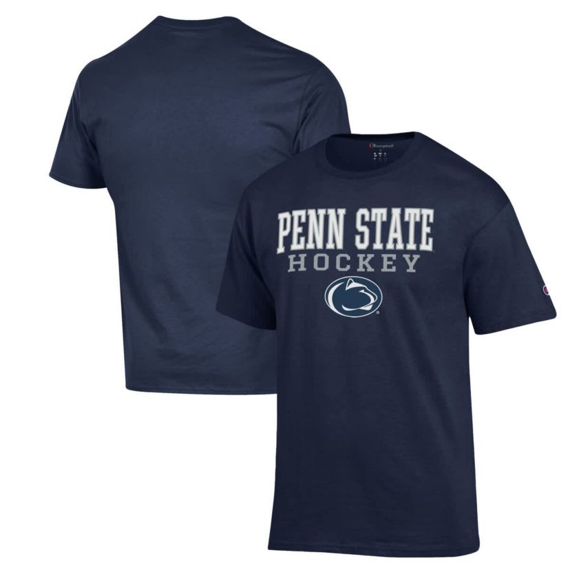 NCAA Penn State Nittany Lions Stack Logo Hockey Powerblend T-Shirt