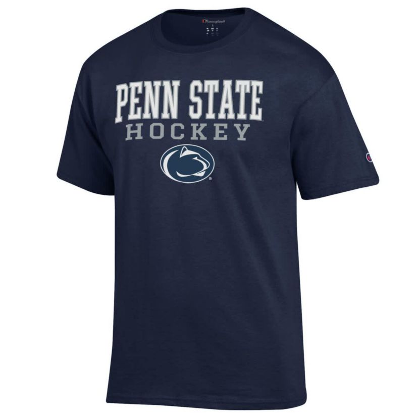 NCAA Penn State Nittany Lions Stack Logo Hockey Powerblend T-Shirt