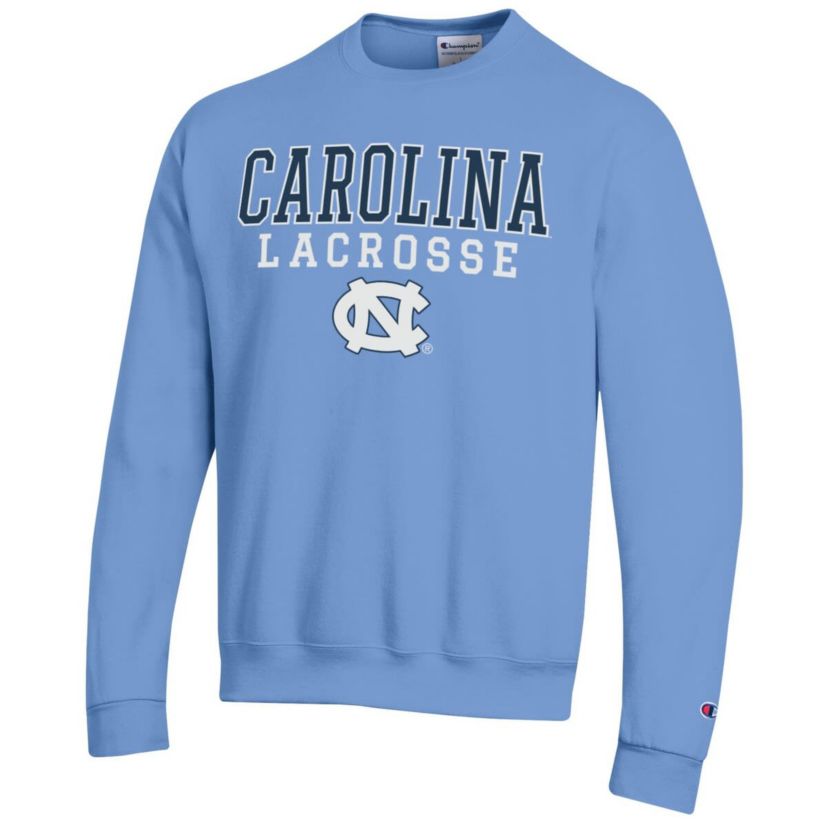 NCAA Carolina North Carolina Tar Heels Stack Logo Lacrosse Powerblend Pullover Sweatshirt
