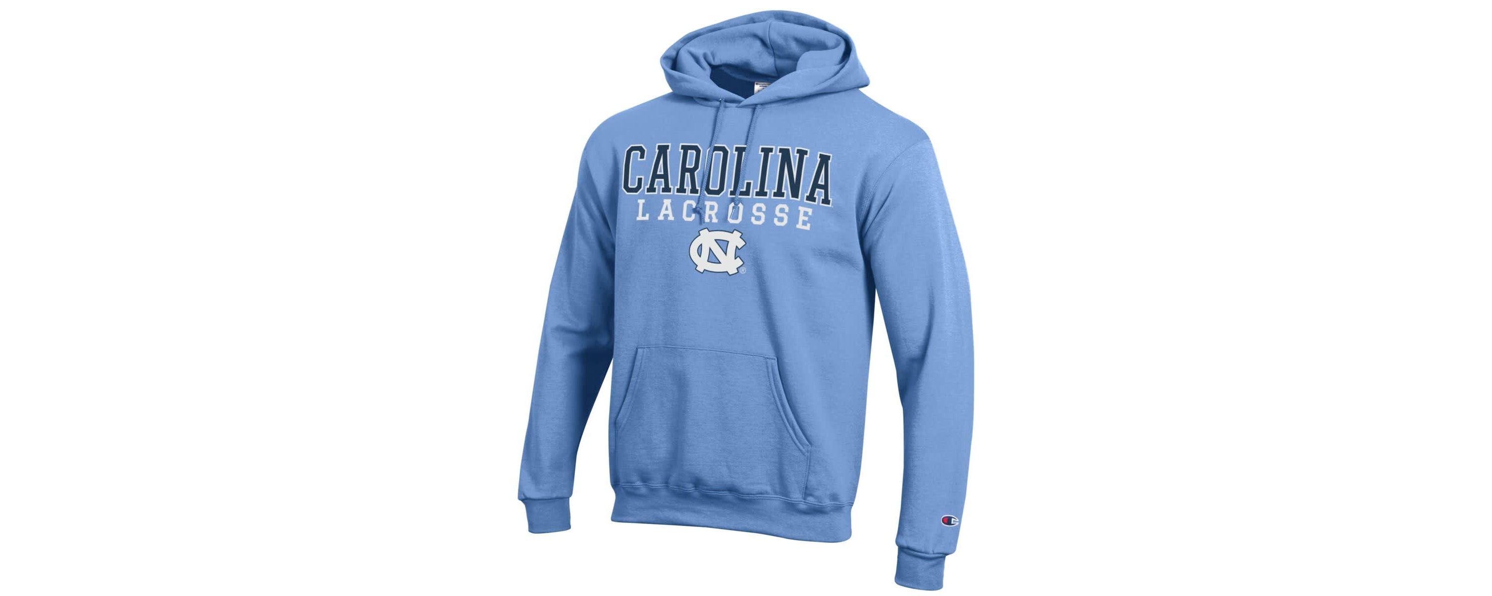 NCAA Carolina North Carolina Tar Heels Stack Logo Lacrosse Powerblend Pullover Hoodie