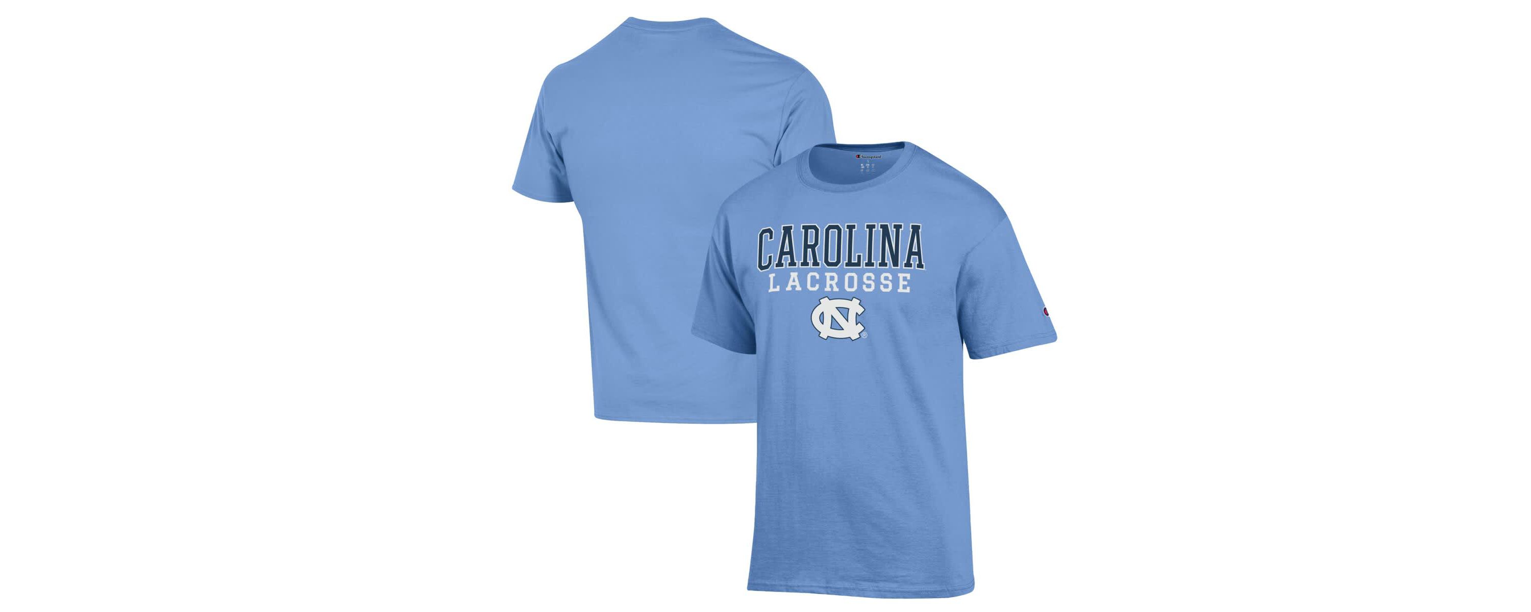 NCAA Carolina North Carolina Tar Heels Stack Logo Lacrosse Powerblend T-Shirt