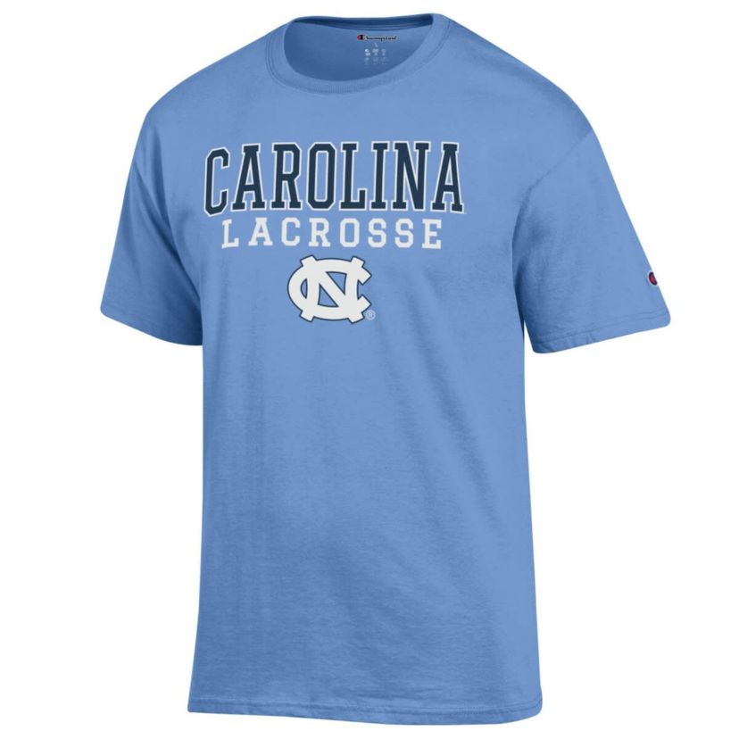 NCAA Carolina North Carolina Tar Heels Stack Logo Lacrosse Powerblend T-Shirt