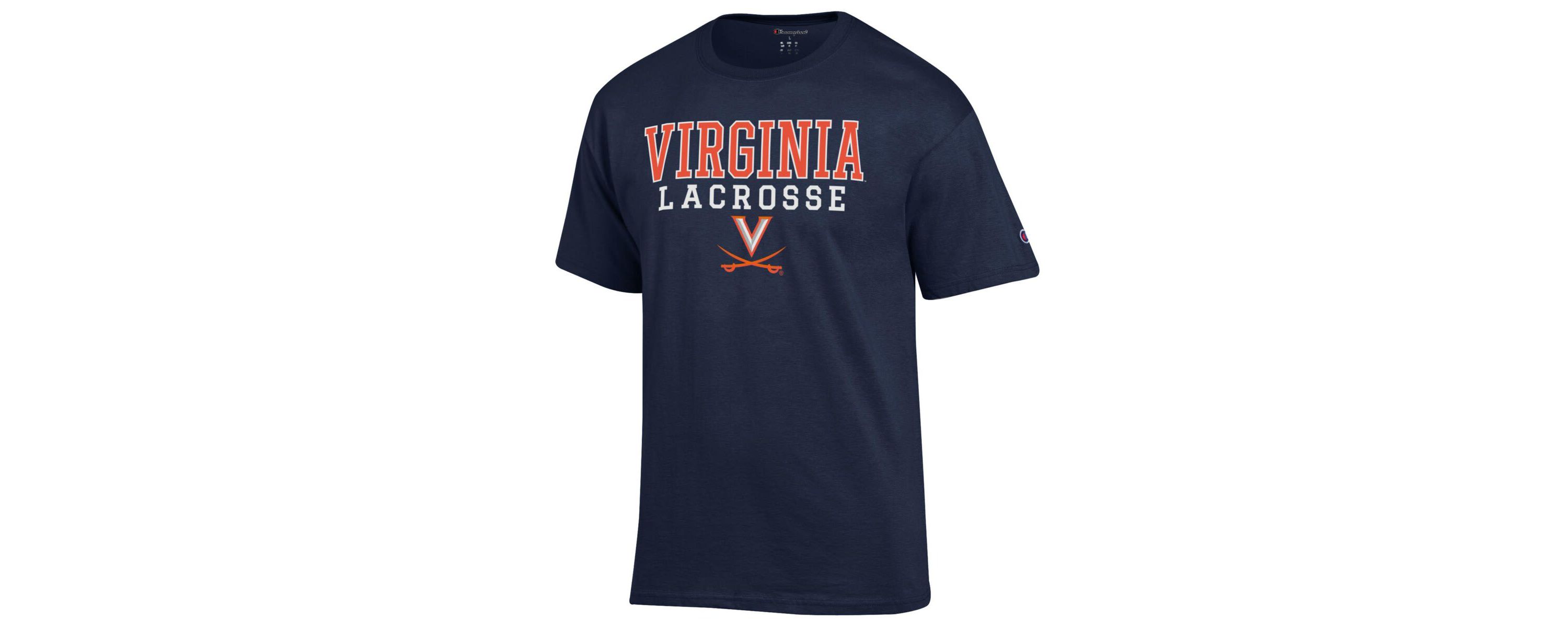NCAA Virginia Cavaliers Stack Logo Lacrosse Powerblend T-Shirt