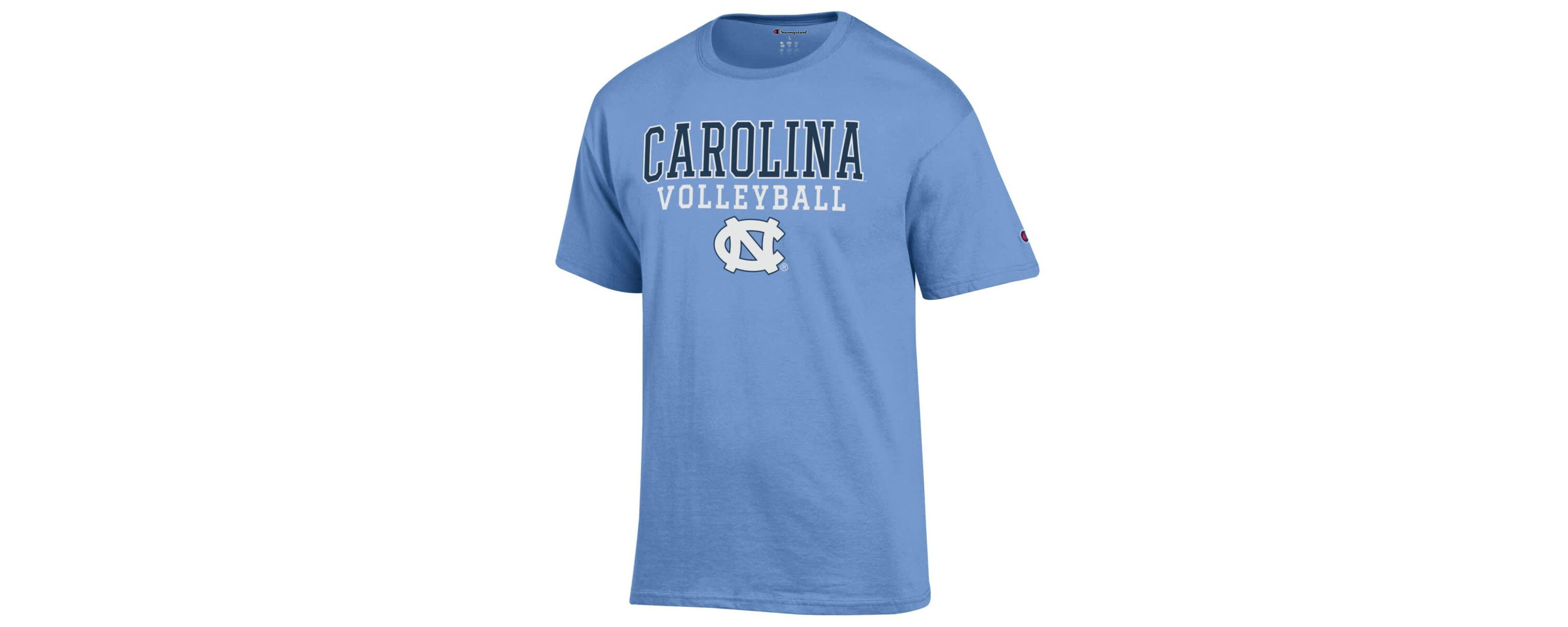 NCAA Carolina North Carolina Tar Heels Stack Logo Volleyball Powerblend T-Shirt