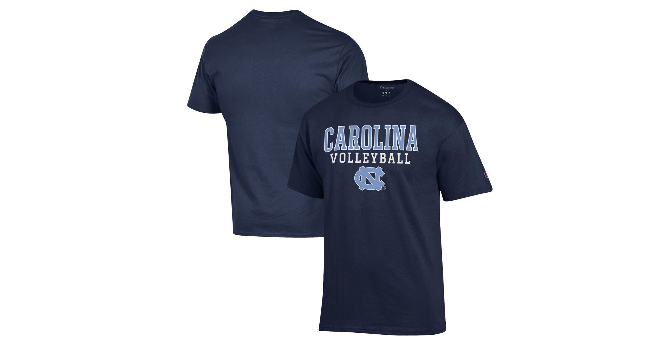 NCAA North Carolina Tar Heels Stack Logo Volleyball Powerblend T-Shirt
