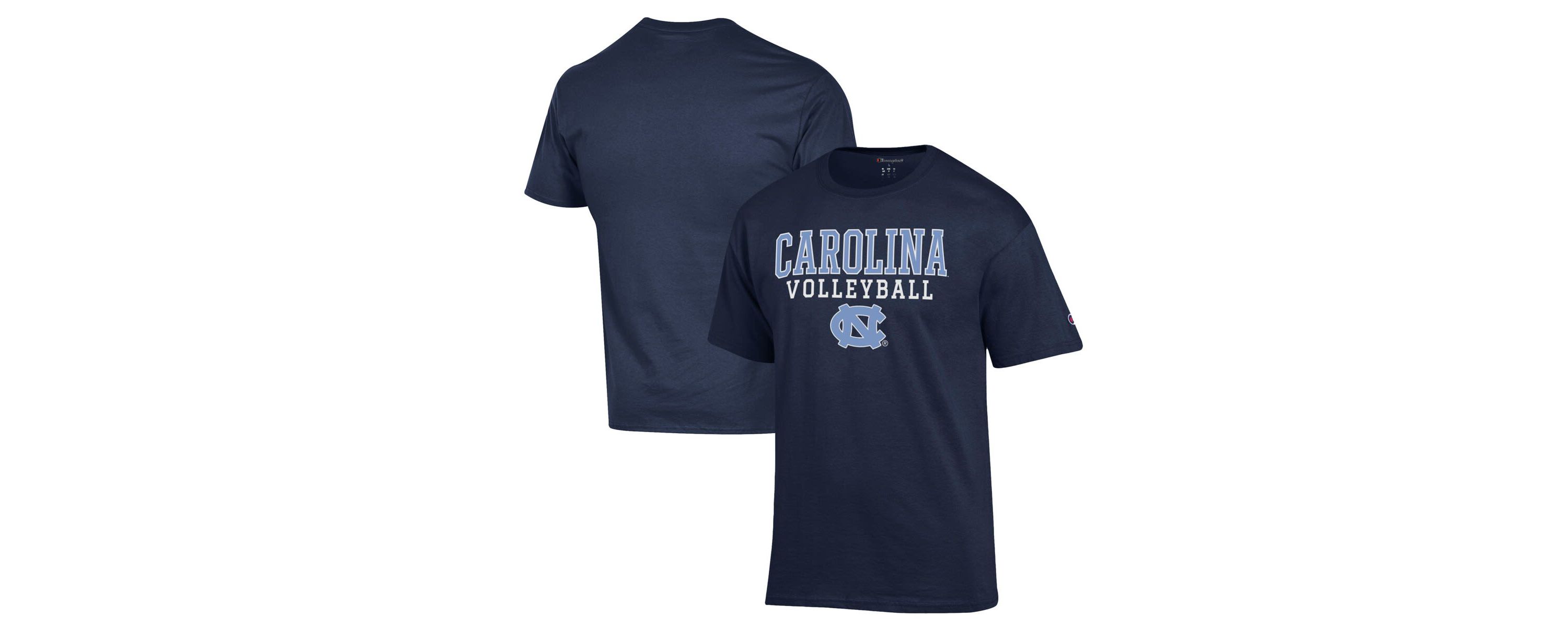NCAA North Carolina Tar Heels Stack Logo Volleyball Powerblend T-Shirt