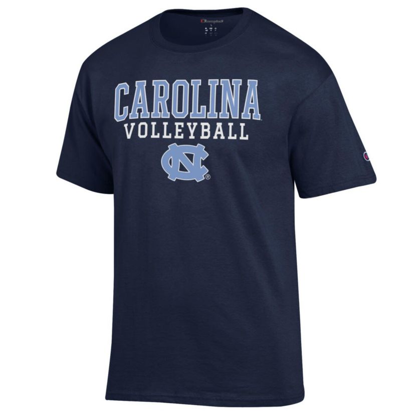 NCAA North Carolina Tar Heels Stack Logo Volleyball Powerblend T-Shirt