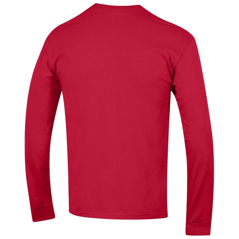 NCAA Nebraska Huskers Stack Logo Volleyball Powerblend Long Sleeve T-Shirt