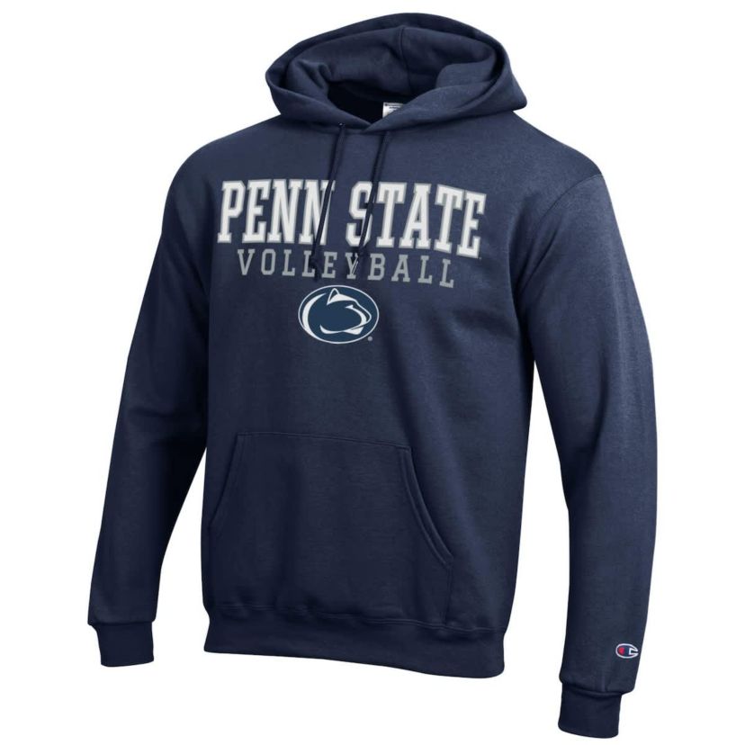 NCAA Penn State Nittany Lions Stack Logo Volleyball Powerblend Pullover Hoodie