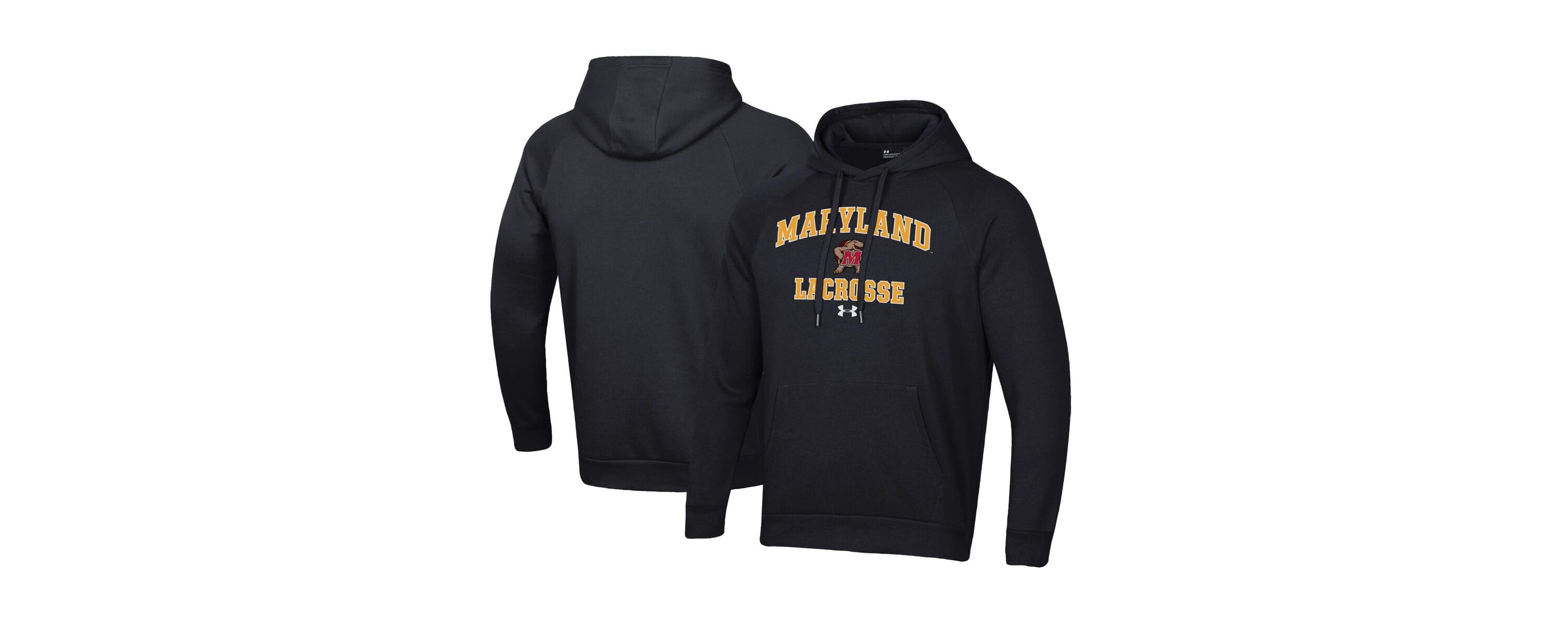 NCAA Under Armour Maryland Terrapins Lacrosse All Day Arch Fleece Pullover Hoodie