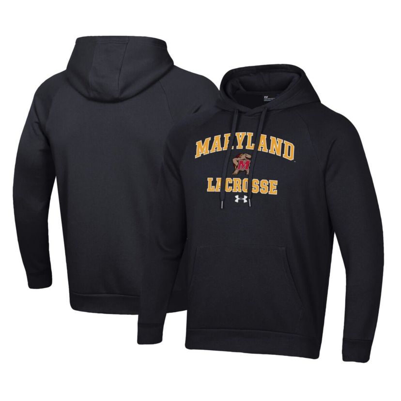 NCAA Under Armour Maryland Terrapins Lacrosse All Day Arch Fleece Pullover Hoodie