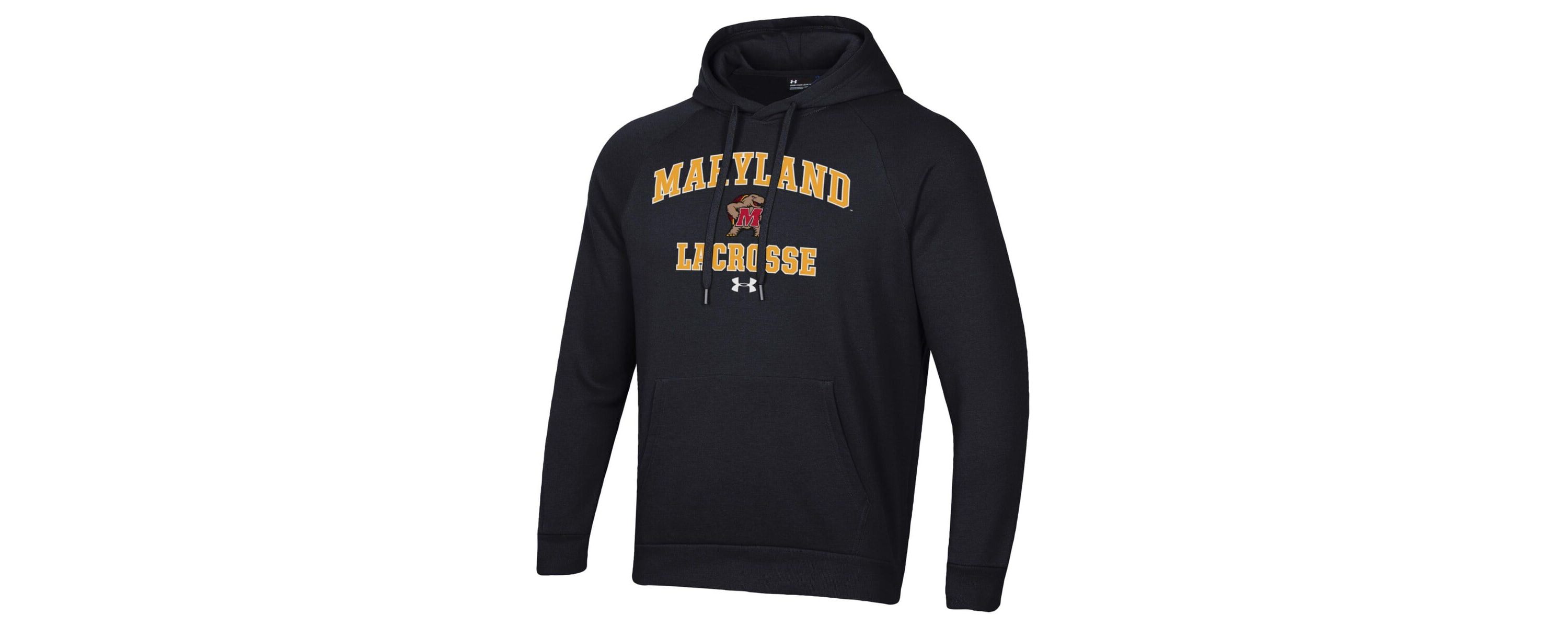 NCAA Under Armour Maryland Terrapins Lacrosse All Day Arch Fleece Pullover Hoodie