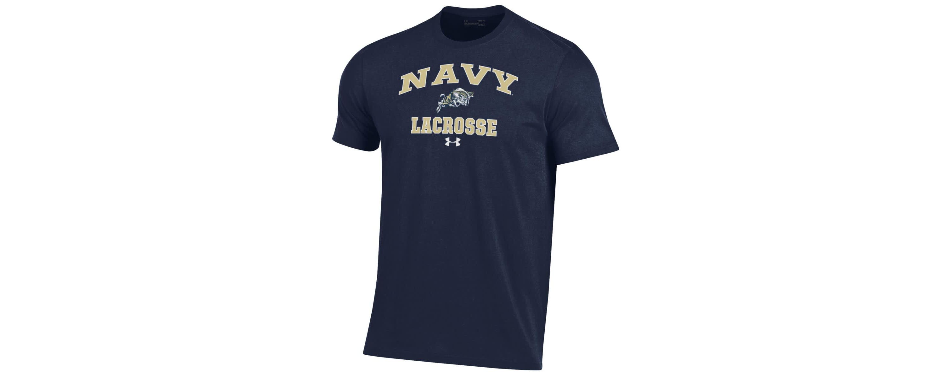 Navy Midshipmen NCAA Under Armour Midshipmen Lacrosse Arch Over Performance T-Shirt