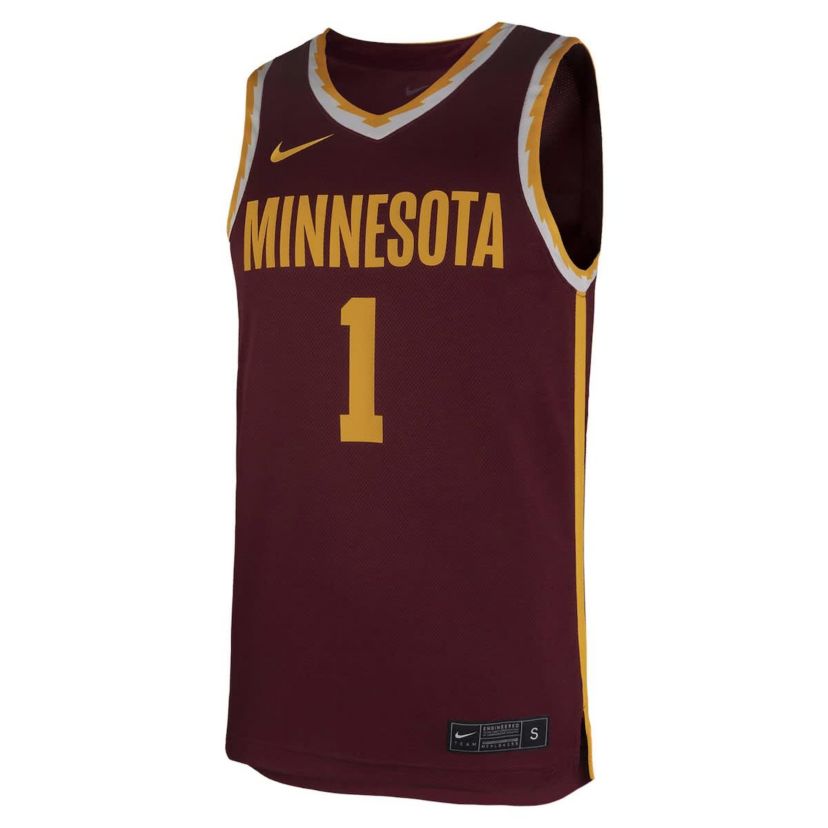 NCAA Nike #1 Minnesota Golden Gophers Team Replica Basketball Jersey