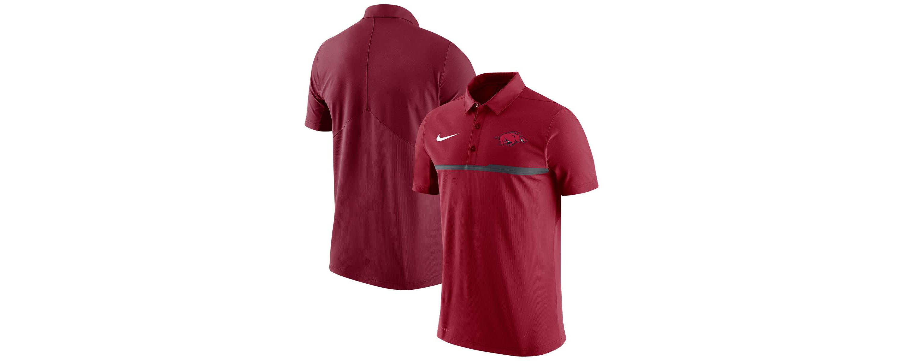 NCAA Nike Arkansas Razorbacks Coaches Performance Polo