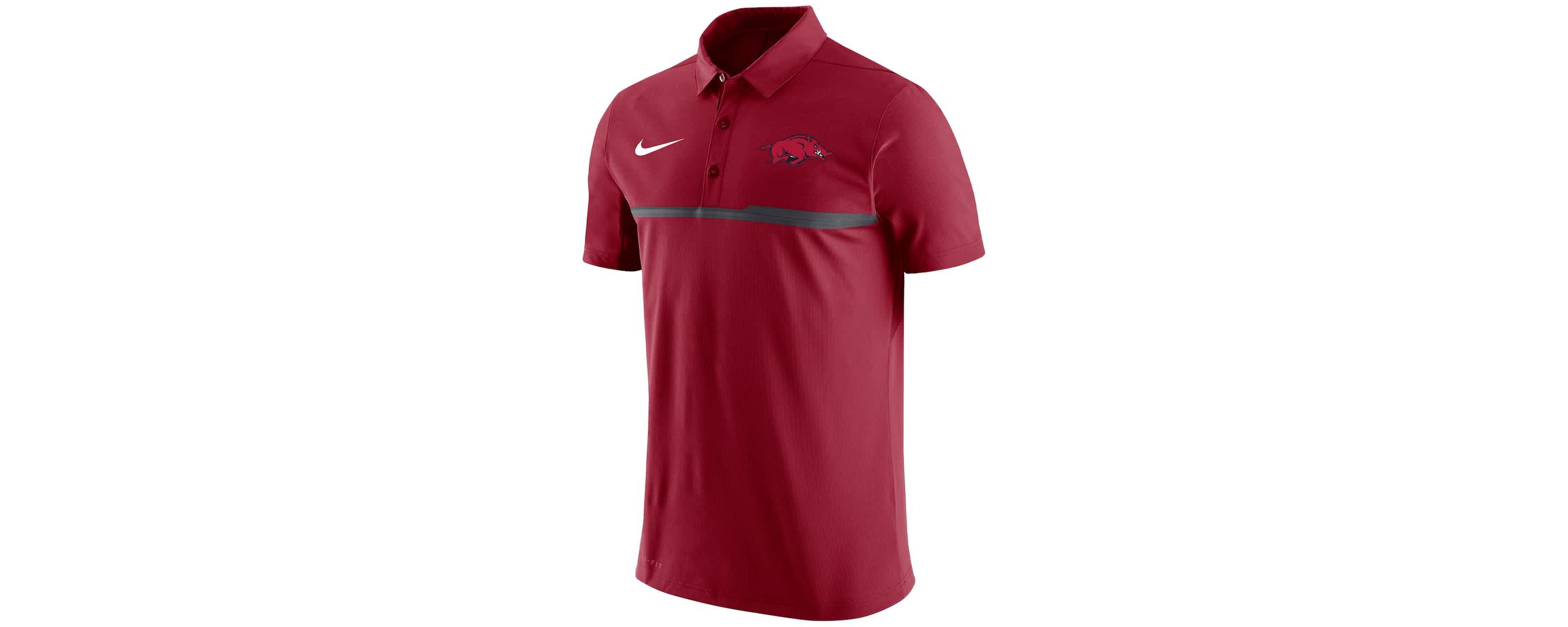 NCAA Nike Arkansas Razorbacks Coaches Performance Polo