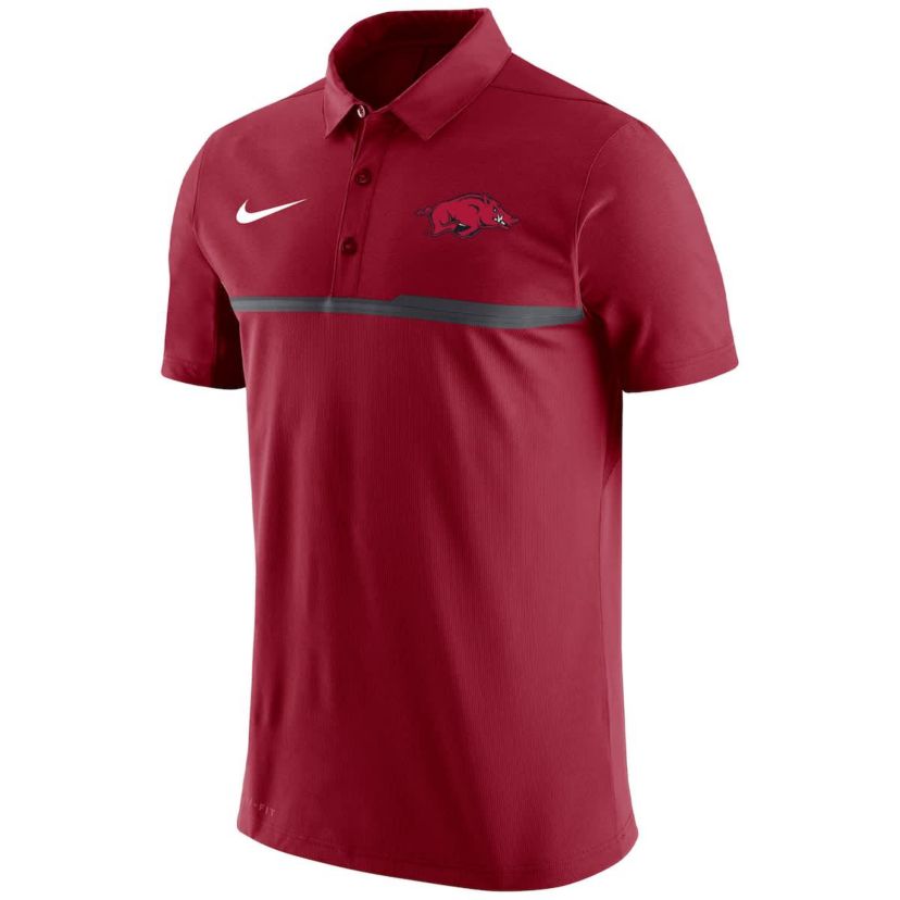 NCAA Nike Arkansas Razorbacks Coaches Performance Polo