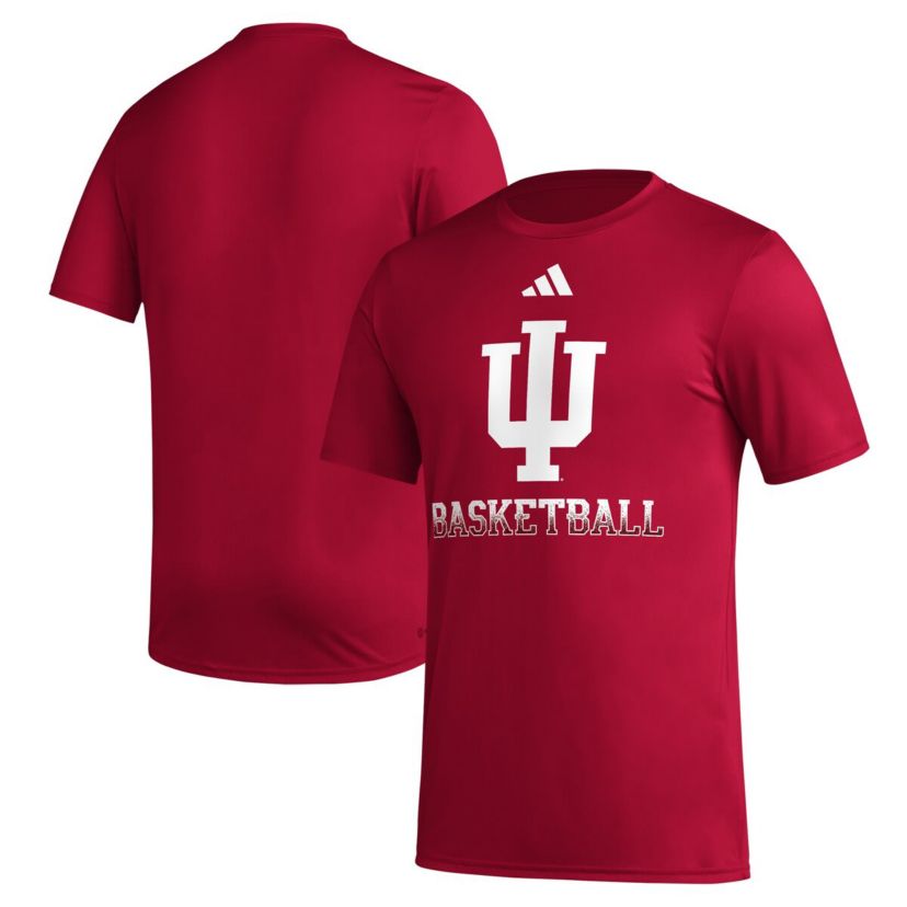 NCAA Indiana Hoosiers Fadeaway Basketball Pregame AEROREADY T-Shirt