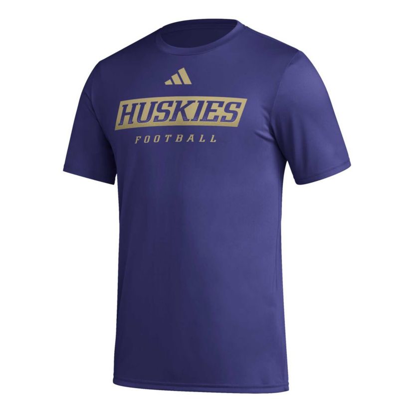 NCAA Washington Huskies Football Practice AEROREADY Pregame T-Shirt