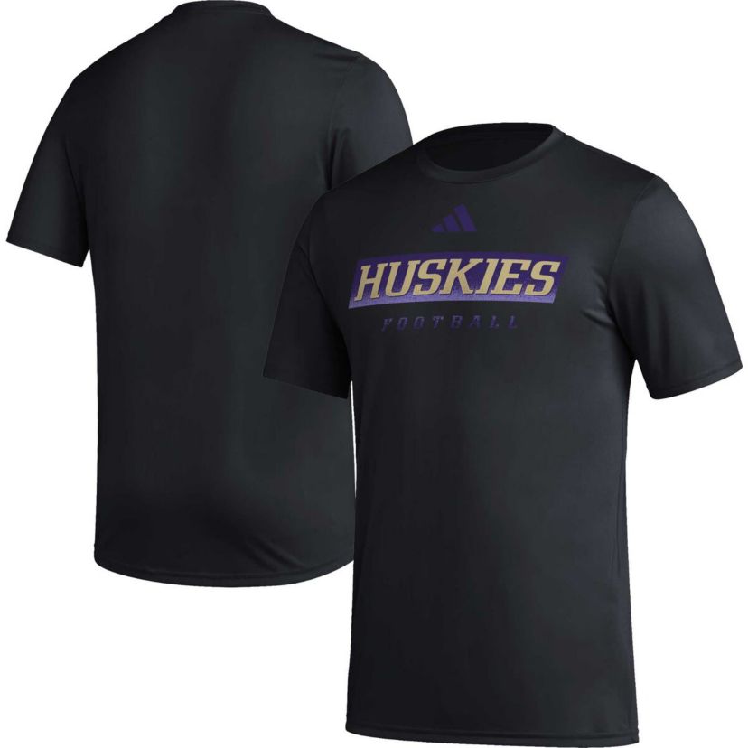 NCAA Washington Huskies Football Practice AEROREADY Pregame T-Shirt