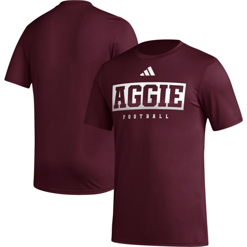 NCAA Texas A&M Aggies Football Practice AEROREADY Pregame T-Shirt