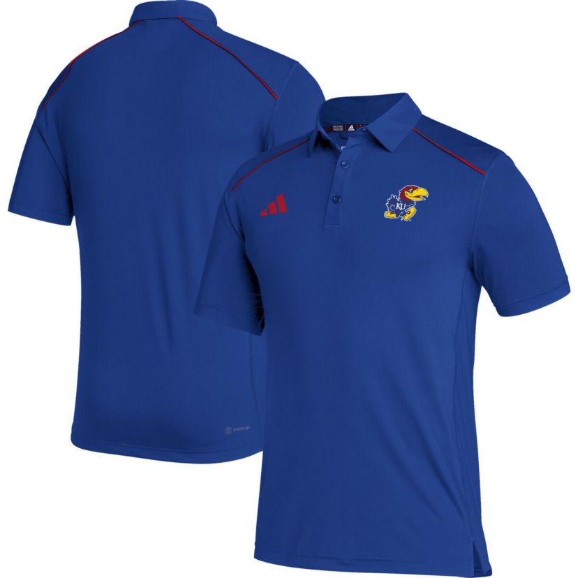 NCAA Kansas Jayhawks Coaches AEROREADY Polo