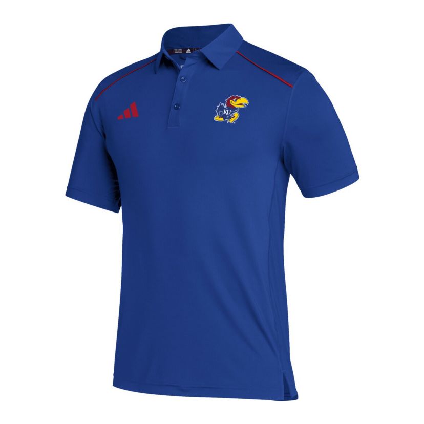 NCAA Kansas Jayhawks Coaches AEROREADY Polo