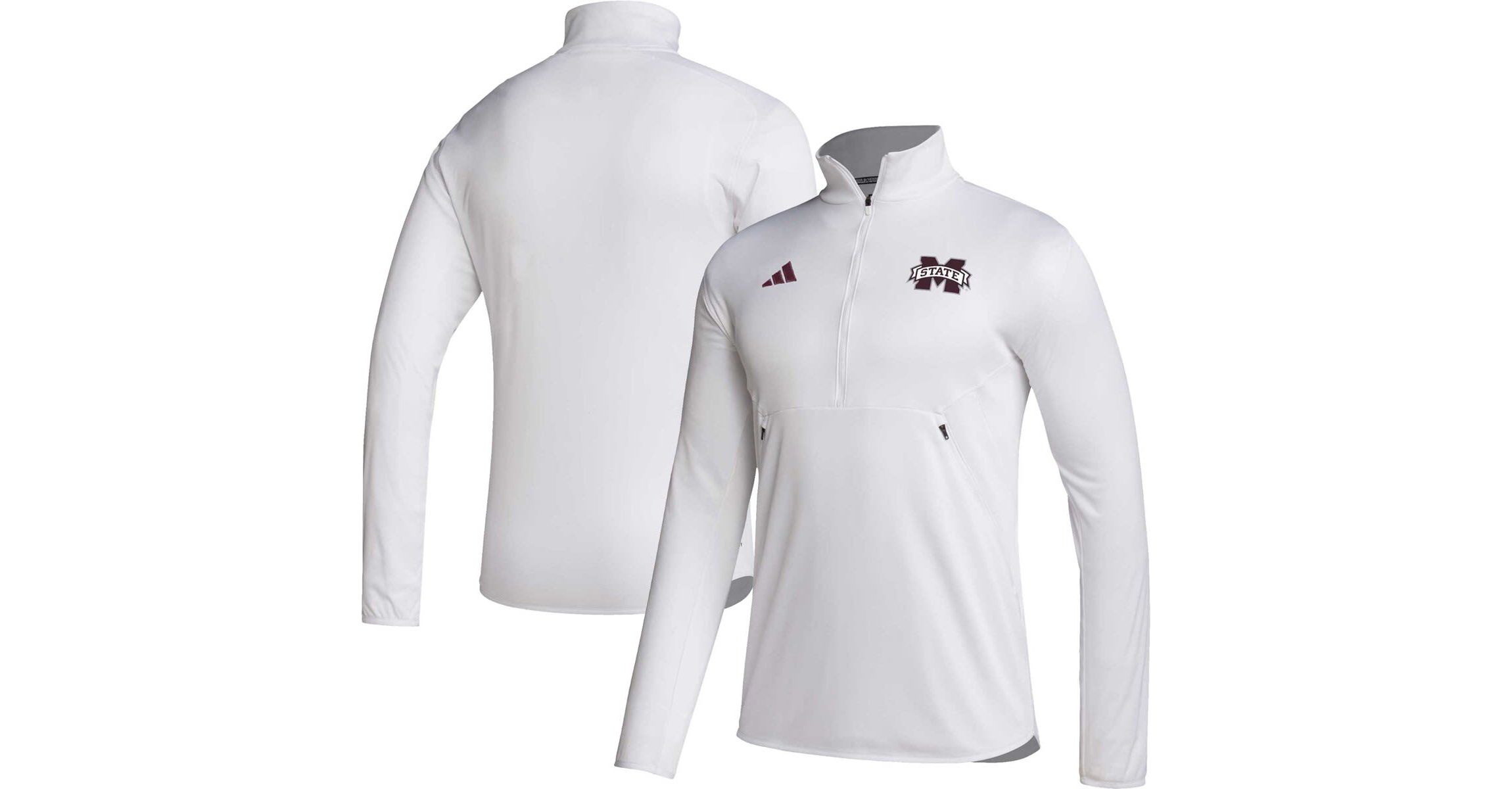 NCAA Mississippi State Bulldogs 2023 Sideline AEROREADY Half-Zip Top