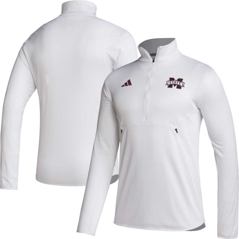 NCAA Mississippi State Bulldogs 2023 Sideline AEROREADY Half-Zip Top