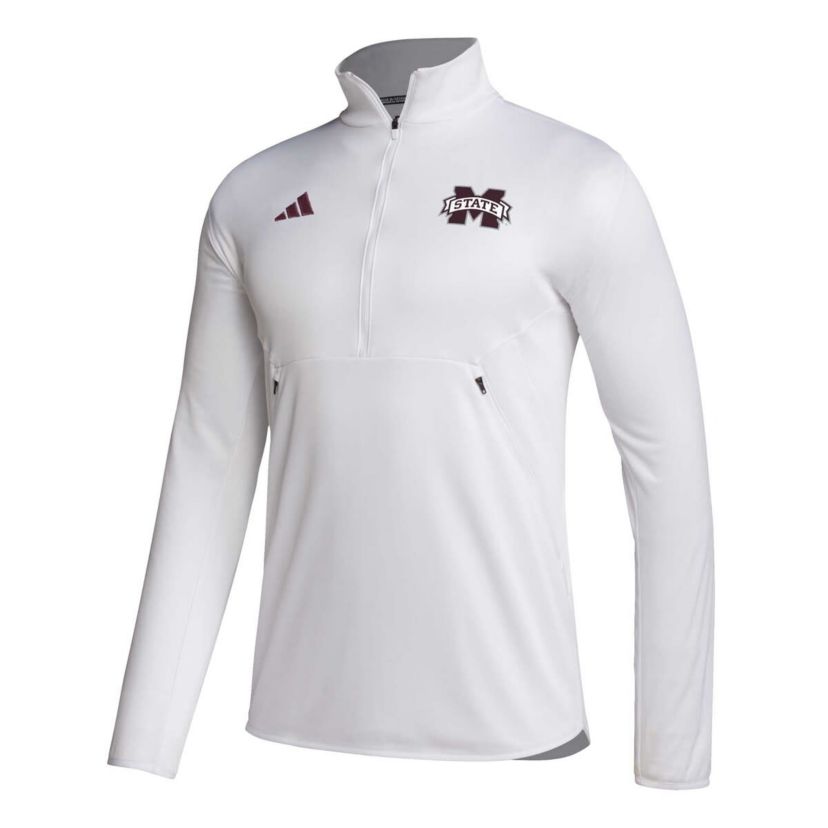 NCAA Mississippi State Bulldogs 2023 Sideline AEROREADY Half-Zip Top