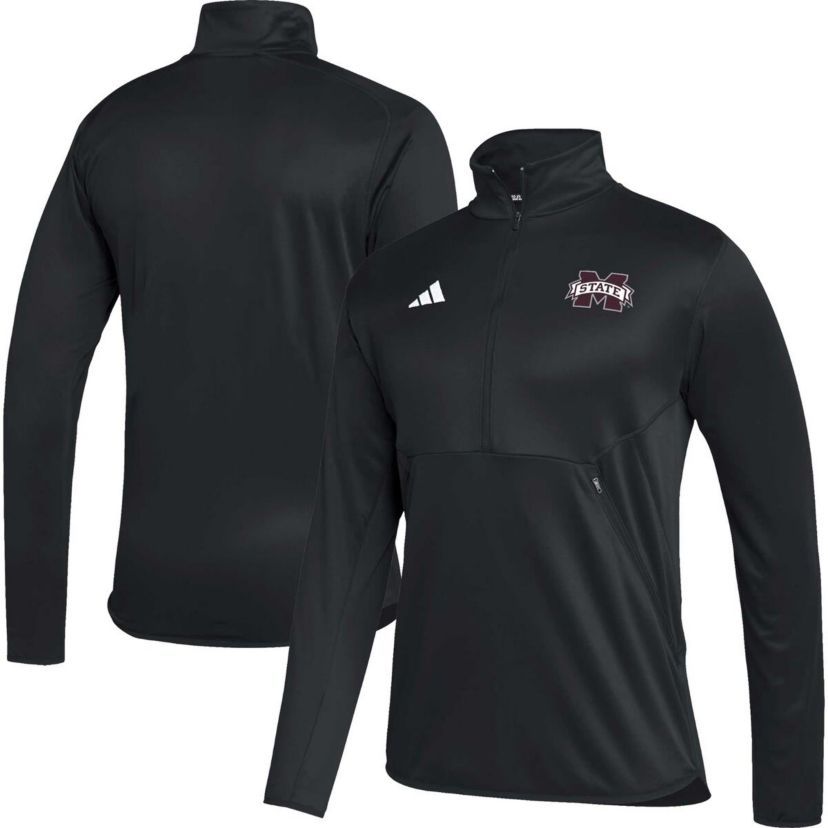 NCAA Mississippi State Bulldogs 2023 Sideline AEROREADY Half-Zip Top