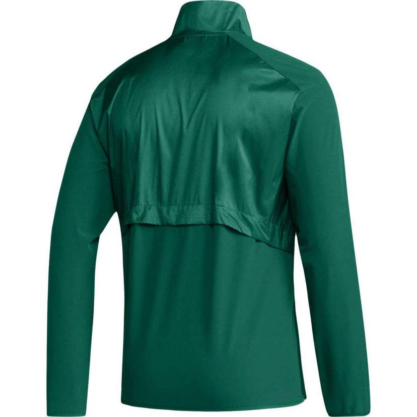 Miami (FL) Hurricanes NCAA Miami Hurricanes Sideline AEROREADY Raglan Sleeve Quarter-Zip Jacket