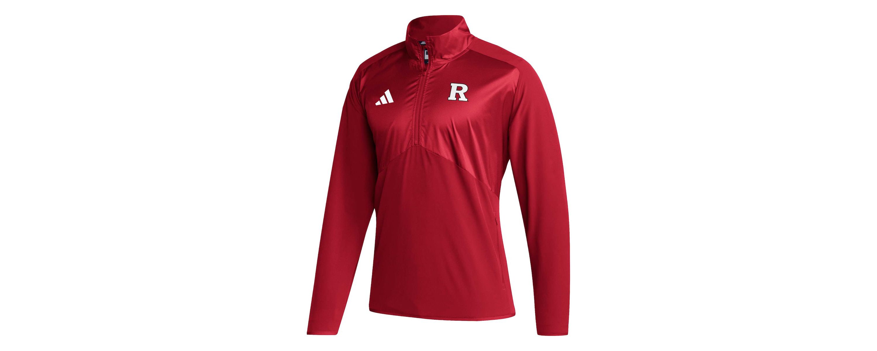 Rutgers Scarlet Knights NCAA Rutgers Knights Sideline AEROREADY Raglan Sleeve Quarter-Zip Jacket