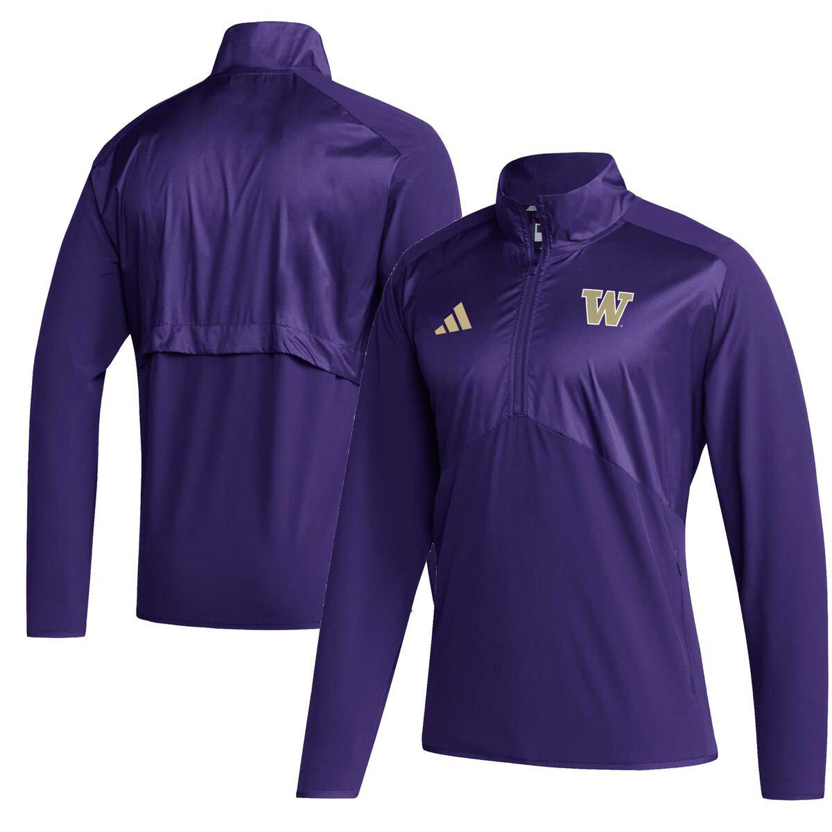 NCAA Washington Huskies Sideline AEROREADY Raglan Sleeve Quarter-Zip Jacket