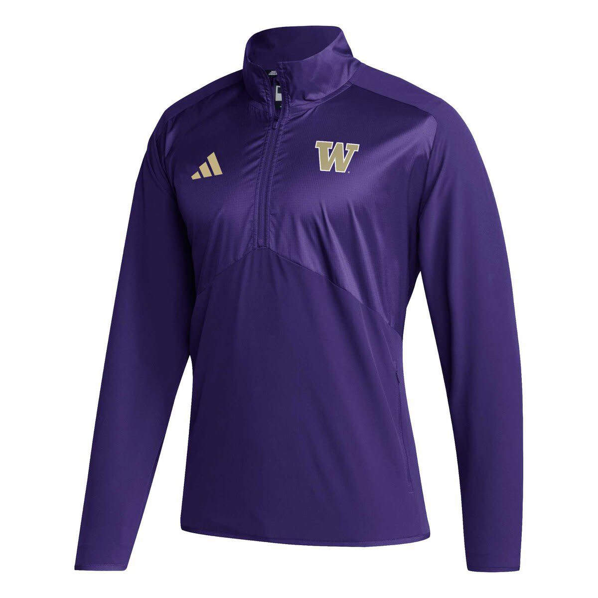 NCAA Washington Huskies Sideline AEROREADY Raglan Sleeve Quarter-Zip Jacket