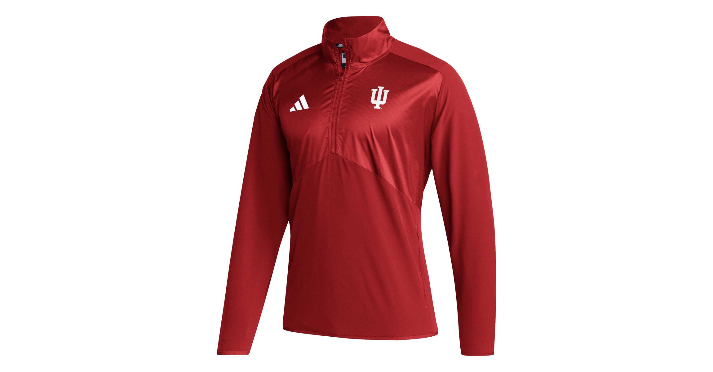 NCAA Indiana Hoosiers Sideline AEROREADY Raglan Sleeve Quarter-Zip Jacket