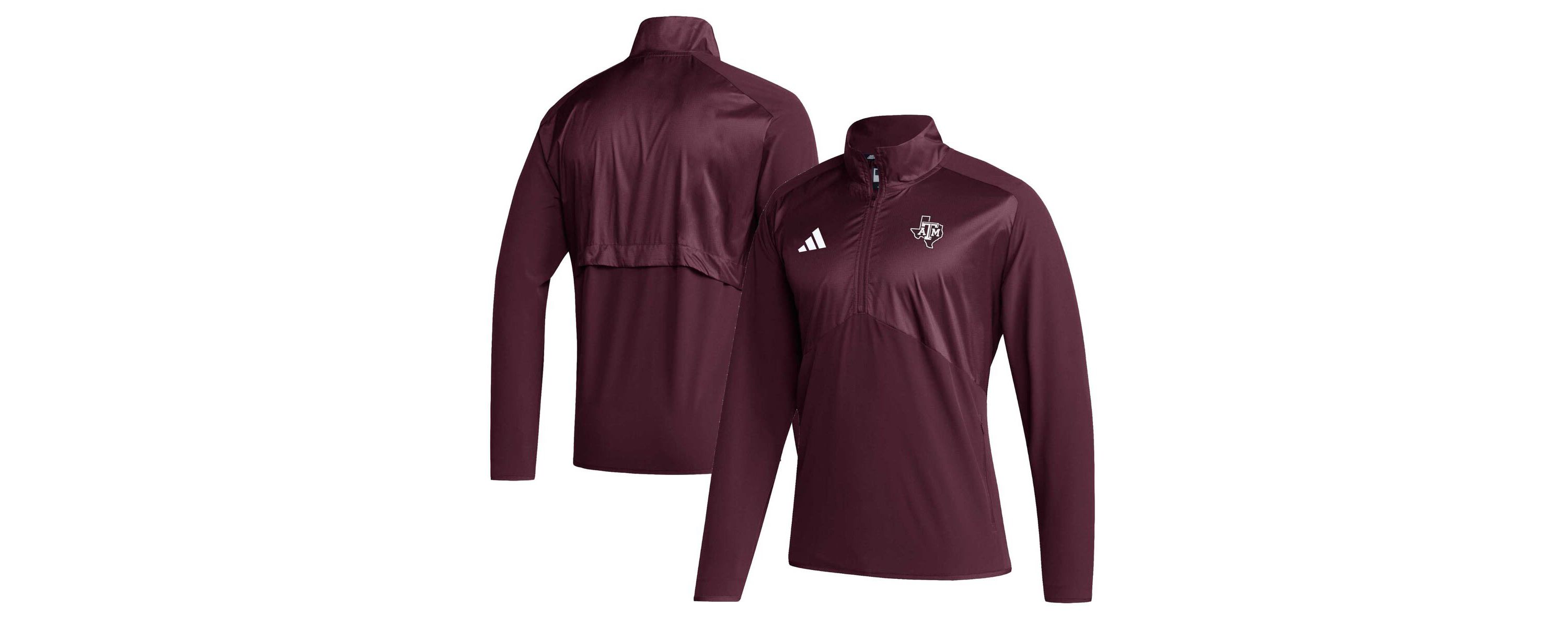NCAA Texas A&M Aggies Sideline AEROREADY Raglan Sleeve Quarter-Zip Jacket