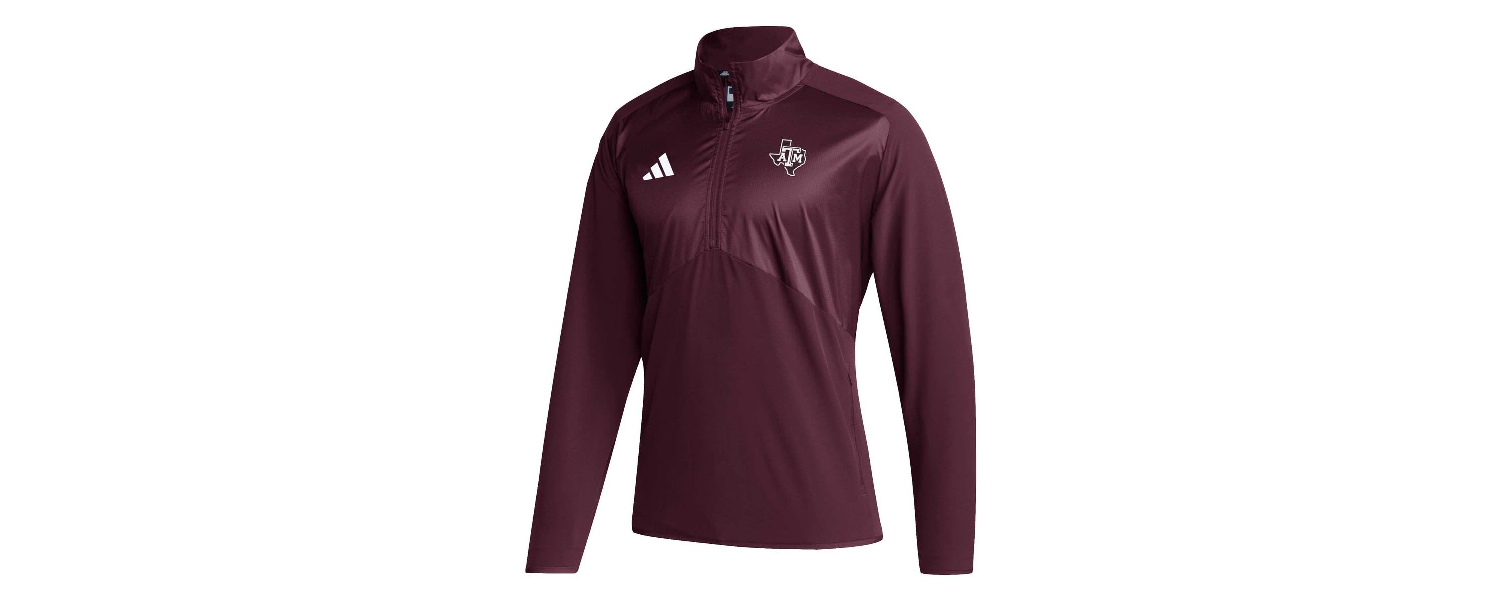 NCAA Texas A&M Aggies Sideline AEROREADY Raglan Sleeve Quarter-Zip Jacket