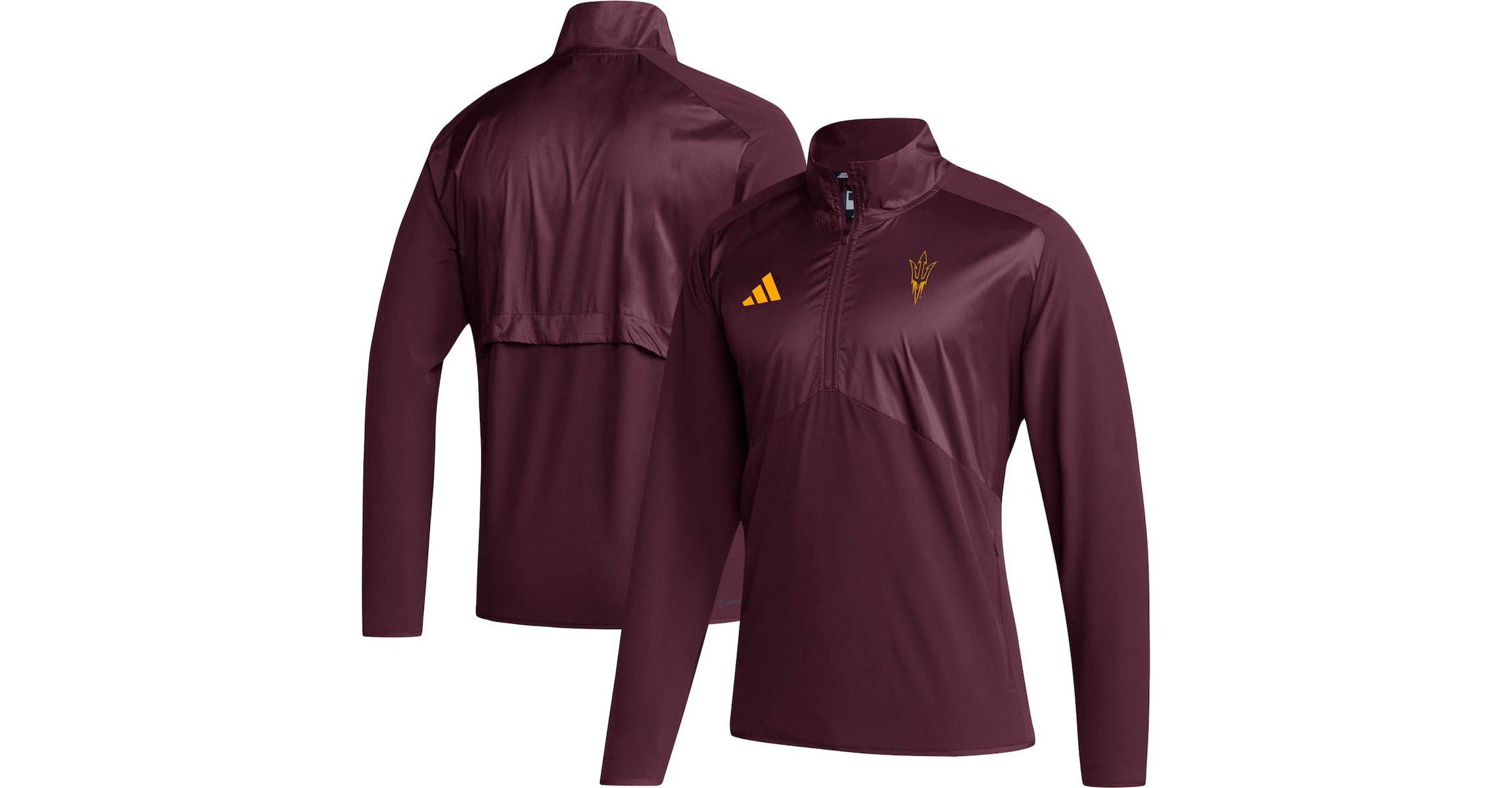 NCAA Arizona State Sun Devils Sideline AEROREADY Raglan Sleeve Quarter-Zip Jacket