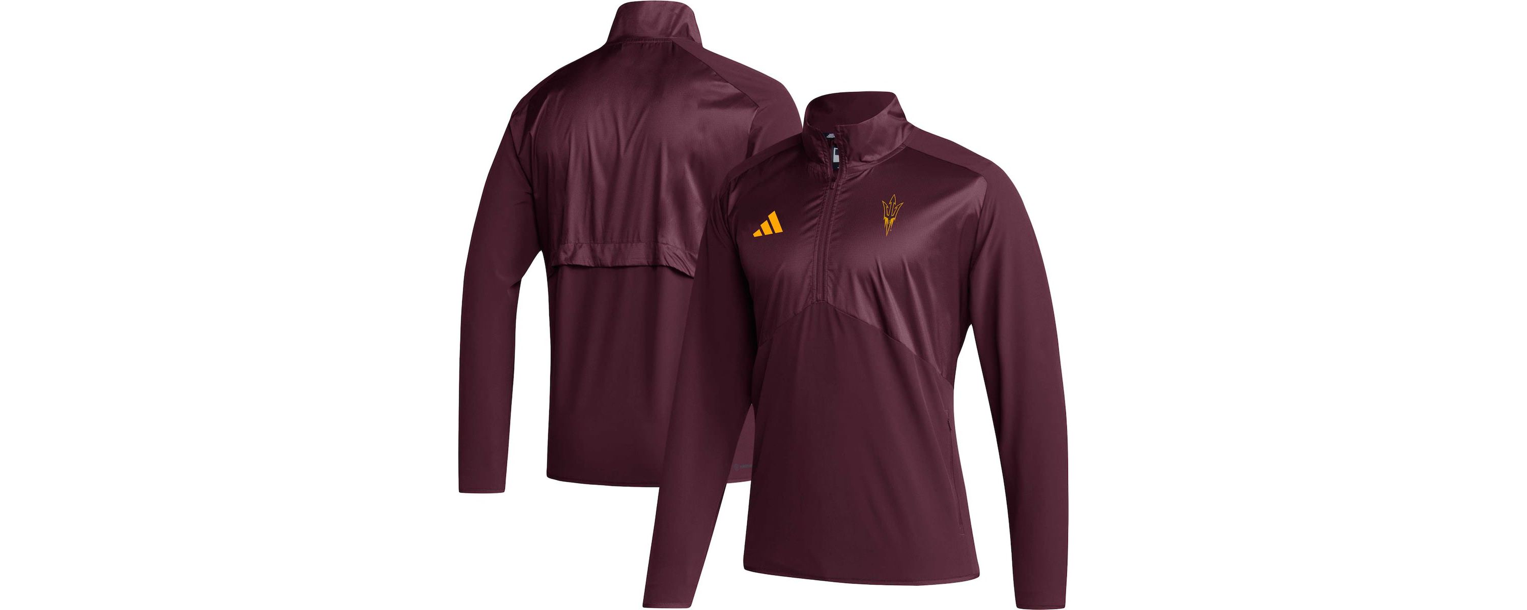 NCAA Arizona State Sun Devils Sideline AEROREADY Raglan Sleeve Quarter-Zip Jacket