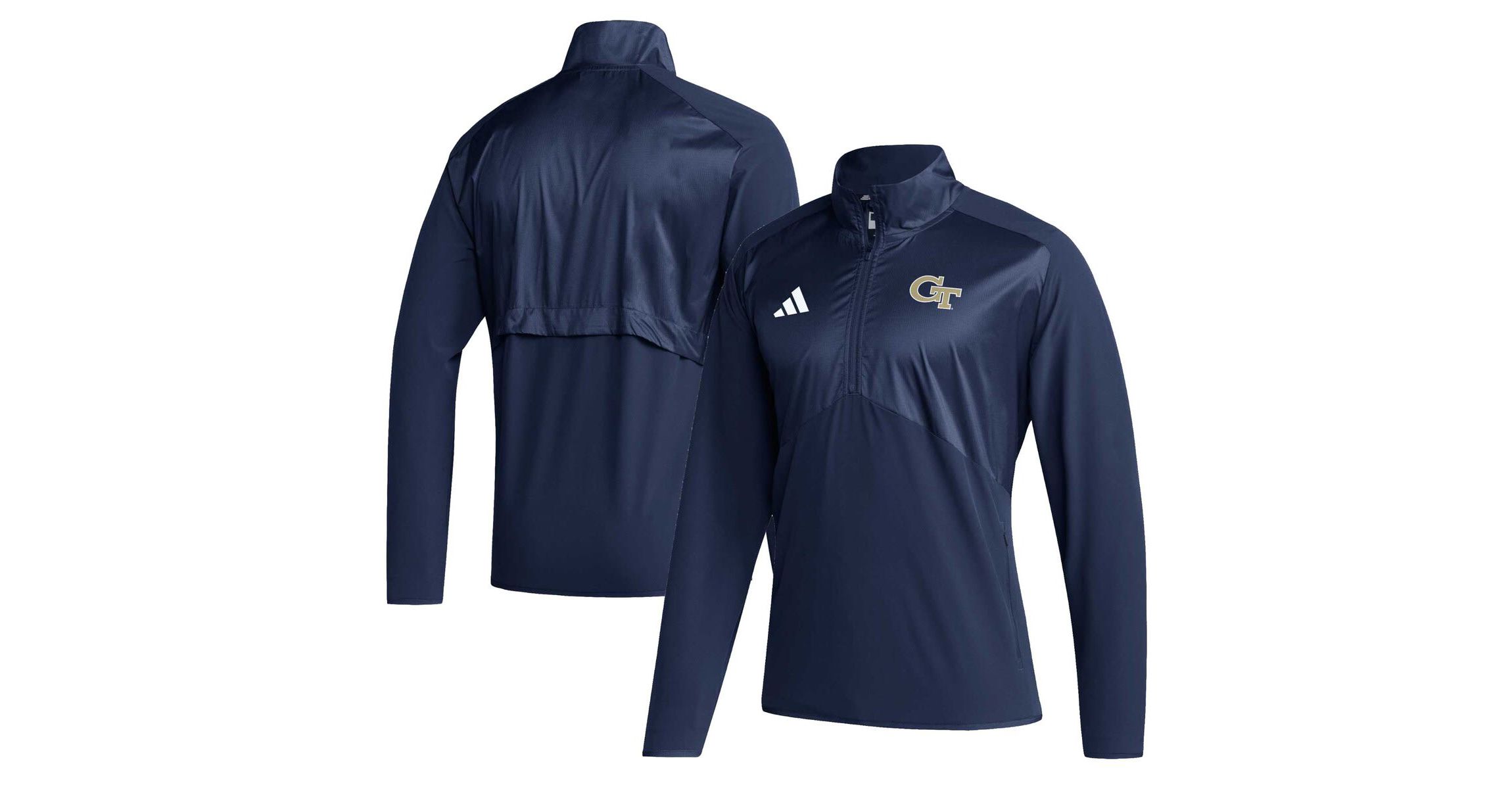 Georgia Tech Yellow Jackets NCAA Georgia Tech Jackets Sideline AEROREADY Raglan Sleeve Quarter-Zip Jacket