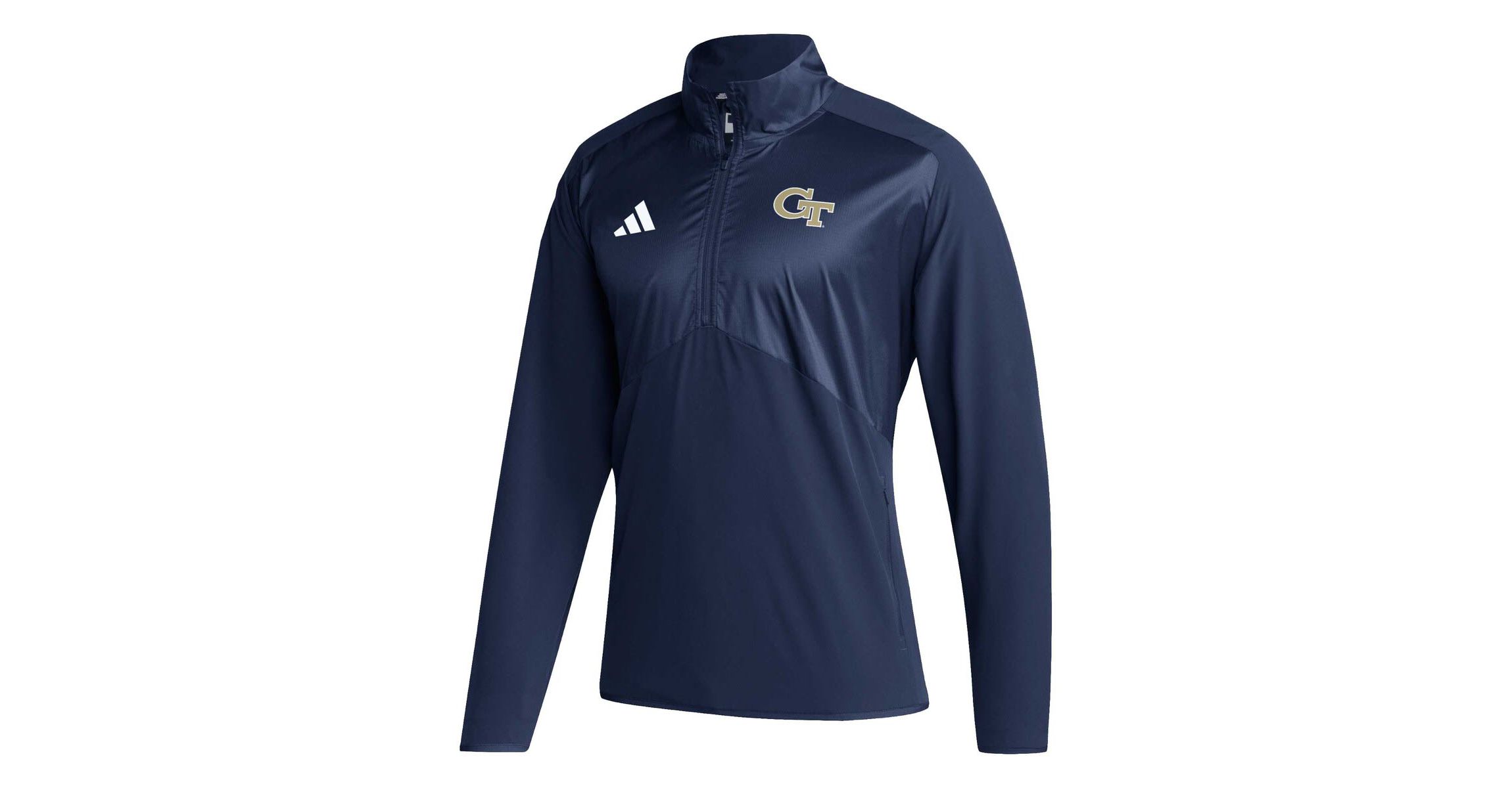 Georgia Tech Yellow Jackets NCAA Georgia Tech Jackets Sideline AEROREADY Raglan Sleeve Quarter-Zip Jacket