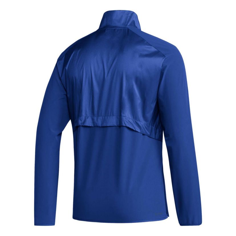 NCAA Kansas Jayhawks Sideline AEROREADY Raglan Sleeve Quarter-Zip Jacket