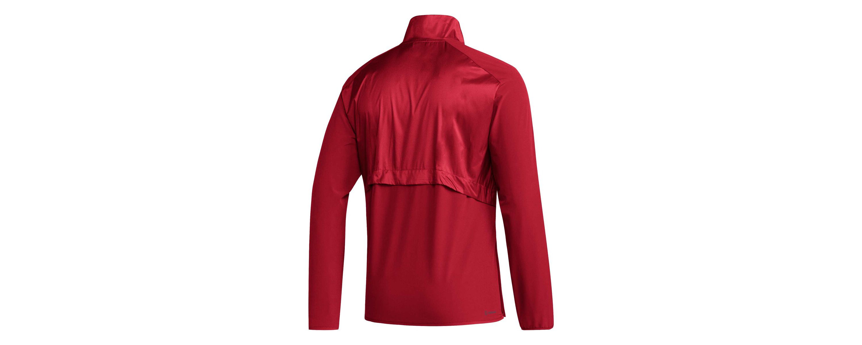 NCAA Nebraska Huskers Sideline AEROREADY Raglan Sleeve Quarter-Zip Jacket