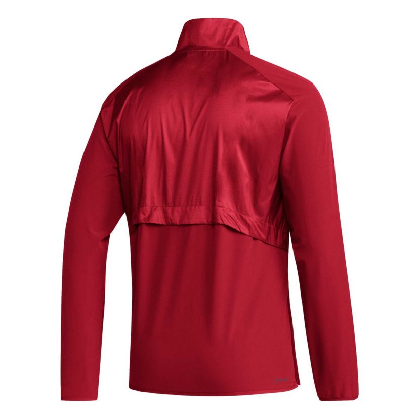 NCAA Nebraska Huskers Sideline AEROREADY Raglan Sleeve Quarter-Zip Jacket