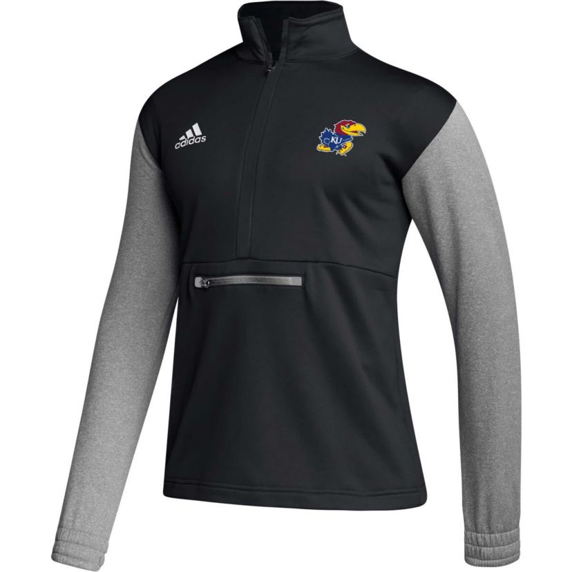 NCAA Kansas Jayhawks Sideline AEROREADY Half-Zip Top