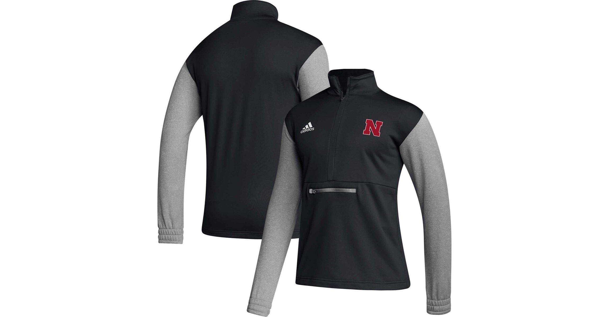 NCAA Nebraska Huskers Sideline AEROREADY Half-Zip Top